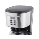 CAFETERA 1.5LT 12 TAZAS  INOX/NEGRO -INDURAMA