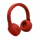 AUDIFONO METALIZADO CON MICROFONO ROJO/-MAXELL SMS-10 ROJO