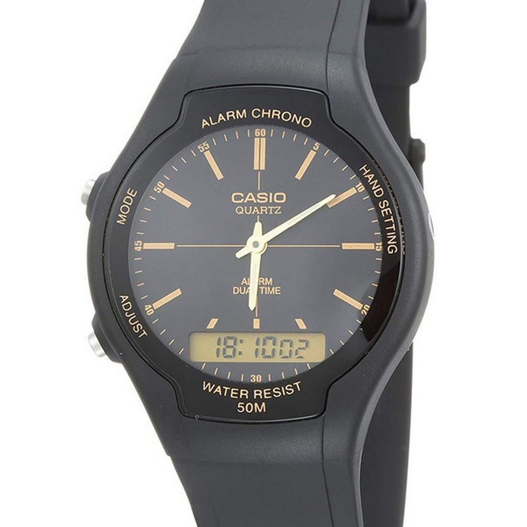 RELOJ DE MUÑECA PARa HOMBRE ANALOGICO REDONDO NEGRO - CASIO