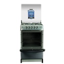 COCINA JAZMIN A GAS CON TAPA 4Q INOX  -CASTELL