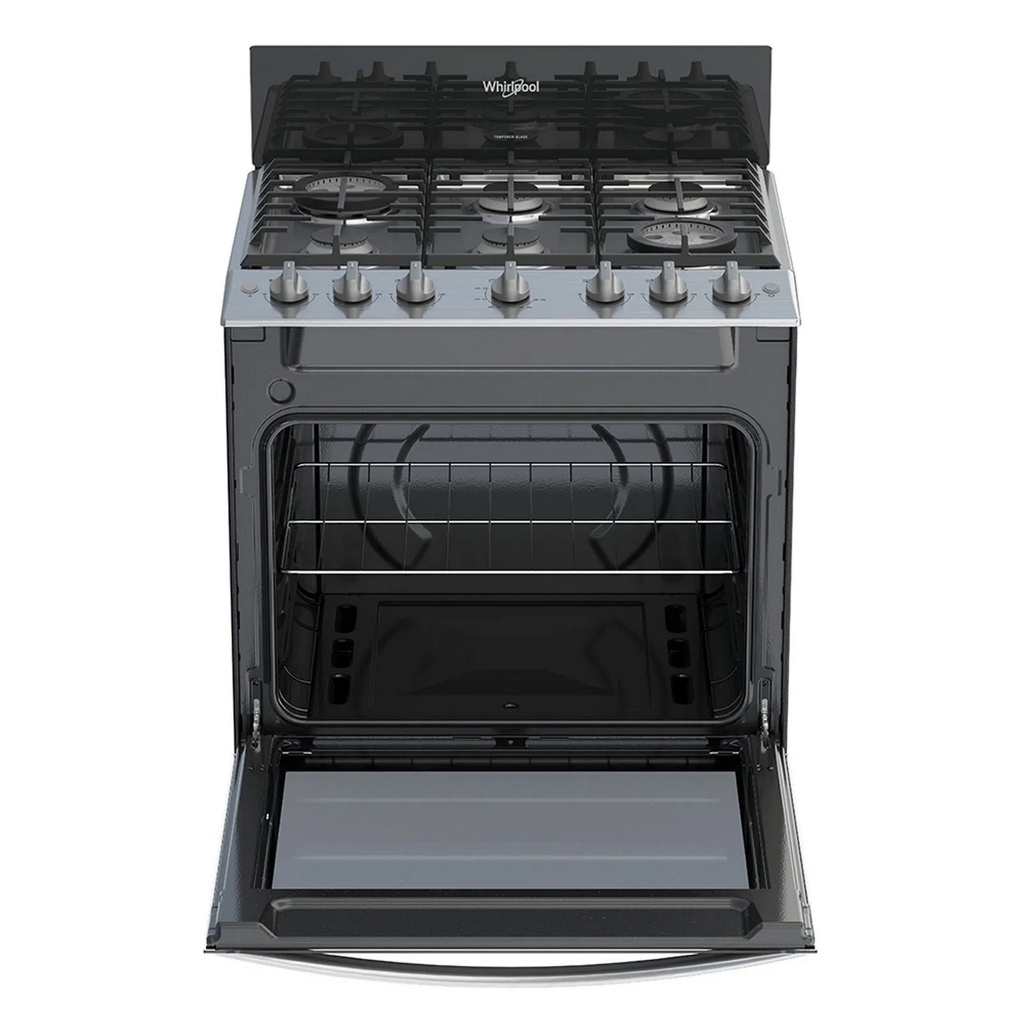 COCINA A GAS 6Q EN/ELECTRICO XPERT ECO SILVER/INOX -WHIRLPOOL