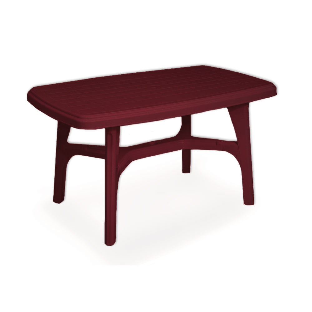 MESA PLASTICA SEVILLA RECTANGULAR CONCHO DE VINO - PICA