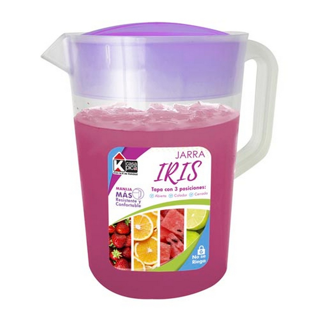 JARRA PLÁSTICA  IRIS CON TAPA 4LT VIOLETA - PICA