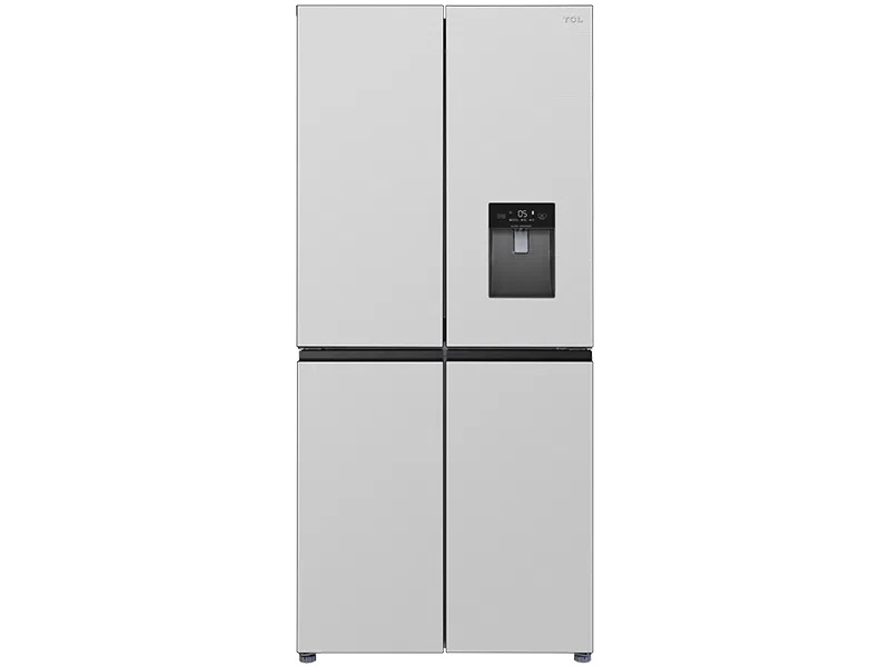 REFRIGERADORA SIDE BY SIDE 460LT CROSS DOOR INVERSOR ECOLOGICO PLATEADO-TCL