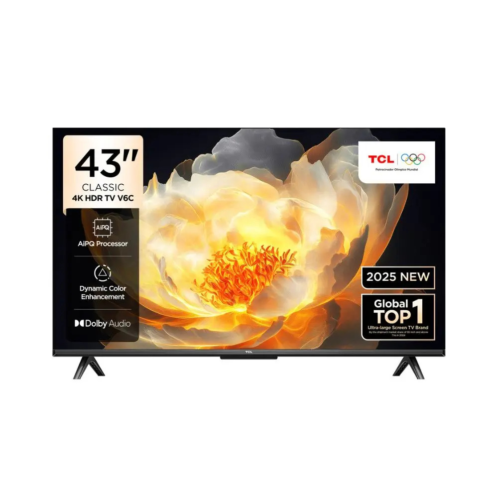 TELEVISOR LED UHD 4K 43&quot; GOOGLE TV HDR10+ NEGRO/-TCL