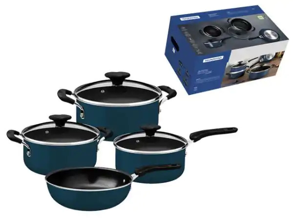 OLLA BATERIA JGO X4 PZAS TUNIS AZUL/-TRAMONTINA