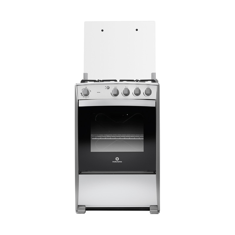 COCINA GRILL A GAS 4Q 24&quot; CON HORNO 58X60X94CM CROMA/-INDURAMA