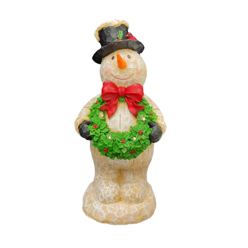 [AES XX0993 MUÑECO] NAVIDEÑO DE RESINA NIEVE CON LUZ - ALESSA