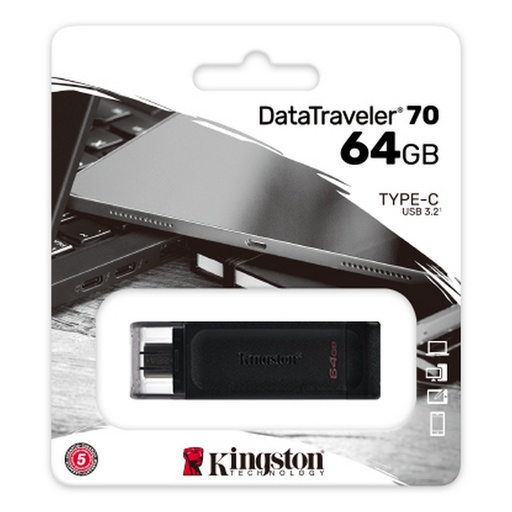 [DT70/64GB] FLASH MEMORY 64GB TIPO USB-C 3.2 -KINGSTON DT70/64GB