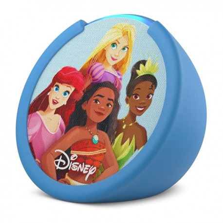 [C2H4R9 DISNEY] PARLANTE AMAZON INTELIGENTE COMPACTO BT DISNEY PRINCESS AZUL/-AMAZON